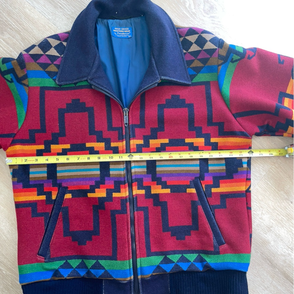 Pendleton Multicolor Geometric Bomber Jacket - image 4